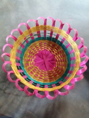 Flower Bamboo Basket, EBB344