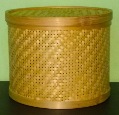 Cylinder Bamboo Container with Lid
