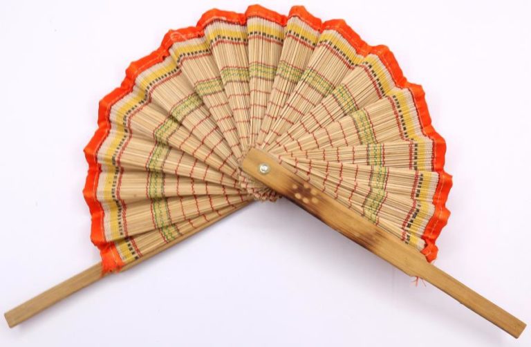 Bamboo Hand Fan Cloth Cover ETHICA ONLINE