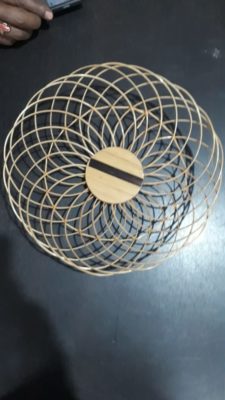 Round Cane Look Basket Small , EBB434