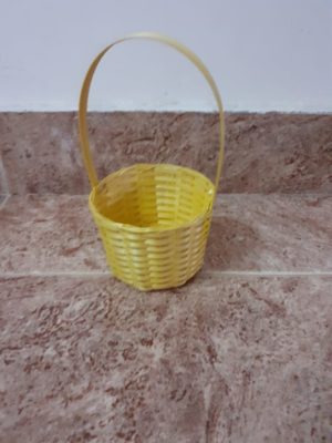 Bamboo Topi Basket Natural with Handle, EBB360