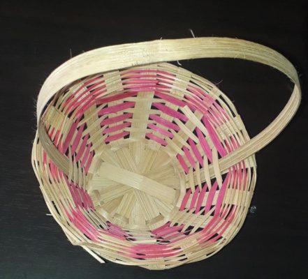 Bamboo Saji Basket color with Handle,EBB384 to EBB390