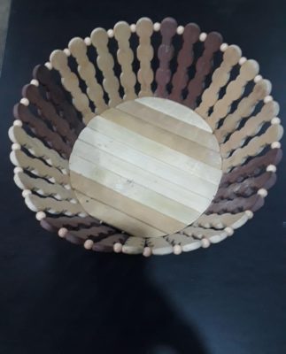 Designer Wooden Basket,EBB436