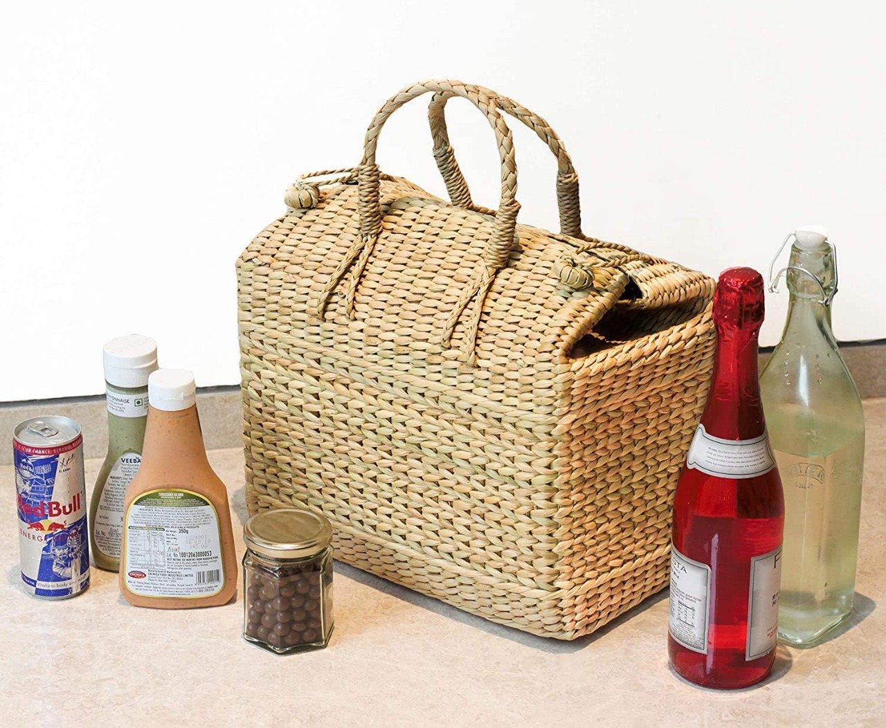 Crafts create Kauna Grass Bag, Water Reeds Bag, Ladies Bag, Kauna grass bag,  Basket Bag : Amazon.in: Bags, Wallets and Luggage