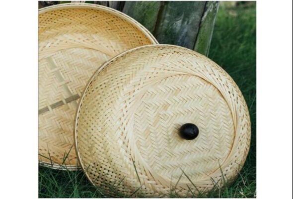Bamboo Basket with lid,EBB070