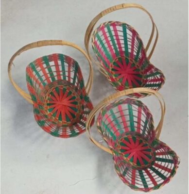 Bamboo Boat Shape Basket, EBB421 and EBB422
