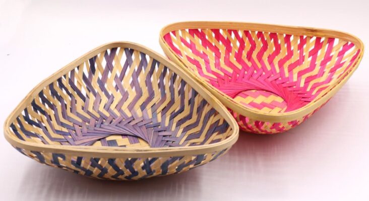 Bamboo Triangular Color Basket, EBB231 to EBB237