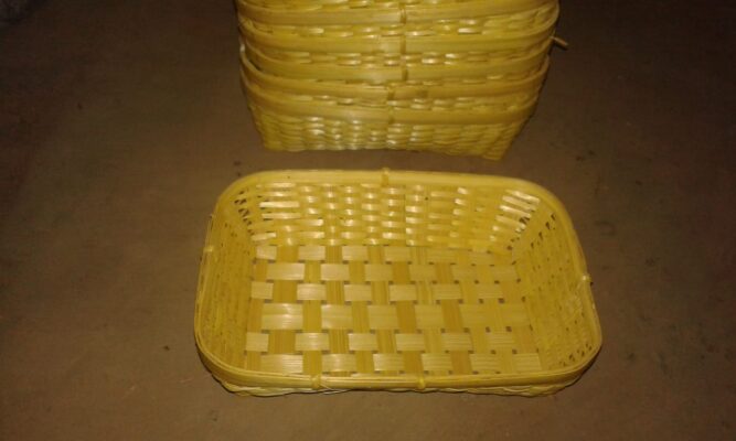 Bamboo Tray Shaped Baskets - Natural, EBB316 to EBB324