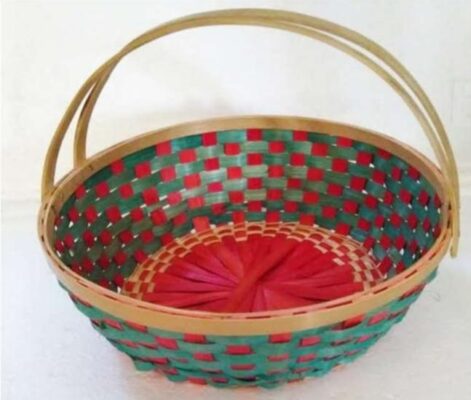 Designer round basket with handle color,EBB349 and EBB350
