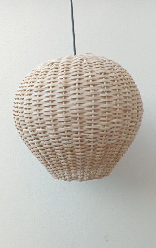 Cane Balloon Lampshade with Iron Frame Without electrical accessories